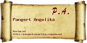Pangert Angelika névjegykártya